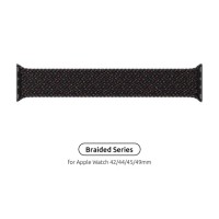 Ремінець до смарт-годинника Armorstandart Braided Solo Loop для Apple Watch 49/46/45/44/42 (Series 1-3) Black Unity Size 10 (172 mm) (ARM64906)