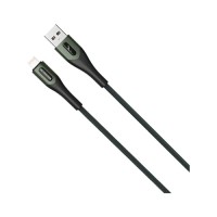 Дата кабель USB 2.0 AM to Lightning 1.0m 3A braided dark green SkyDolphin (USB-000580)