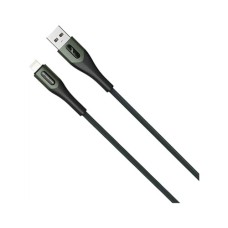 Дата кабель USB 2.0 AM to Lightning 1.0m 3A braided dark green SkyDolphin (USB-000580)