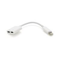 Перехідник Lightning M to 2xLightning F 0.05m white Voltronic (J008/2L)