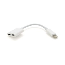 Перехідник Lightning M to 2xLightning F 0.05m white Voltronic (J008/2L)