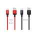 Дата кабель USB 2.0 AM to USB-C 1.0m 3A nylon black HOCO (6957531062868)