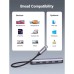 Концентратор Ugreen USB-C to 4xUSB 3.0 + HDMI CM417 gray (20197)