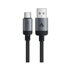 Дата кабель USB 2.0 AM to USB-C 1.2m 3.0A 18W aluminum alloy Black Acefast (6974316283782)