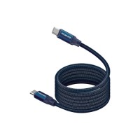 Дата кабель USB-C to USB-C 1.2m Promate (springy.blue)