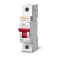 Автоматичний вимикач Videx RS4 RESIST 1п 6А 4,5кА С (VF-RS4-AV1C06)