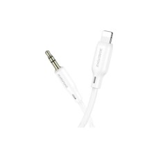 Кабель мультимедійний Lightning to 3.5mm M 1.0m BL18 white BOROFONE (6941991101052)