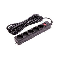 Мережевий фільтр живлення PowerPlant 5м, 5 розеток (JY-1056/5) (EX610723)