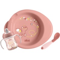 Набір дитячого посуду Chicco Set Prima Pappa 6м+ Рожевий (16200.15)