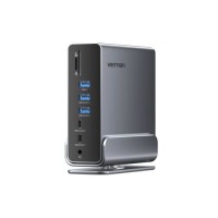 Концентратор Vention USB-C 15-in-1 2xHDMI + DisplayPort + RJ45 + SD/TF + 3.5mm gray (TPUH0)