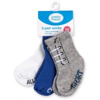 Шкарпетки Luvable Friends 3 пари нескользящие, для хлопчиків (02316.12-24 M)