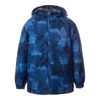 Куртка Huppa CLASSY 17710030 темно-синій з принтом 122 (4741468942582)