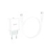 Зарядний пристрій HOCO C104A USB-C PD20W + cable USB-C to USB-C white (6931474782915)