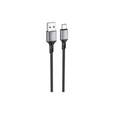Дата кабель USB 2.0 AM to USB-C 1.0m 3A black BOROFONE (6974443386417)