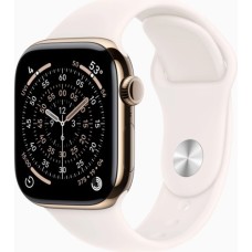 Смарт-годинник Apple Watch Series 11 GPS + Cellular 42mm Gold Titanium Case with Light Blush Sport Band - S/M (MF8W4RK/A)