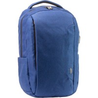 Рюкзак шкільний Optima 17.5" USB Techno чоловічий 0.7 кг 16-25 л Синій з виділеними елементами (O97590-02)