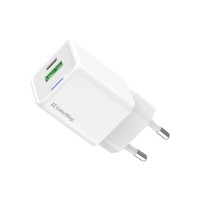 Зарядний пристрій ColorWay USB-C PD20W + 1xUSB QC4.0 white (CW-CHS062PD-WT)
