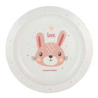 Тарілка дитяча Canpol babies CUTE ANIMALS пластикова, рожева рожевий (4/411_pin2)