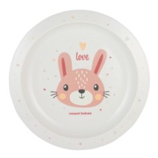 Тарілка дитяча Canpol babies CUTE ANIMALS пластикова, рожева рожевий (4/411_pin2)
