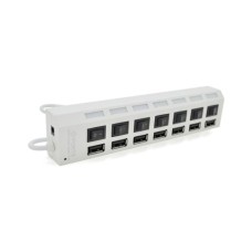 Концентратор Voltronic USB 2.0 to 7xUSB with switches white (YT-H7SHS-W)