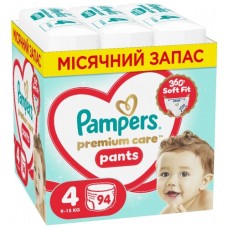 Підгузки Pampers Premium Care Pants Розмір 4 (9-15 кг) 94 шт (8006530320160)