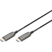 Кабель мультимедійний HDMI M to HDMI M 20m 8K AOC hybrid-fiber black Digitus (AK-330126-200-S)