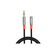 Кабель мультимедійний 3.5mm M to 3.5mm F 1.0m NB-R269A black XO (NB-R269A.black)