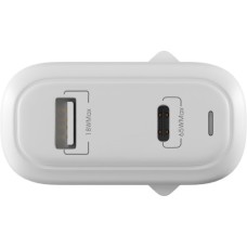 Зарядний пристрій Globex GaN 1xUSB + 1xUSB-C 65W FastPower white (GaN65WAC)