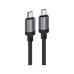 Дата кабель USB-C to USB-C 1.2m 3A aluminum alloy C20-03 Black Acefast (6974316283775)
