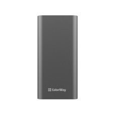 Батарея універсальна ColorWay 20 000 mAh PD/20W, QC/3.0, USB-C/Micro-USB/Lightning/USB-A max.22.5W Gray (CW-PB200LPH3GR-PDD)