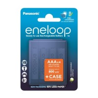 Акумулятор Panasonic Eneloop AAA 800 мАг, NI-MH, 4 шт, з кейсом для зберігання (BK-4MCDEC4CP)