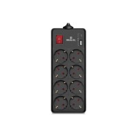 Мережевий подовжувач REAL-EL RS-PROTECT 805 5m, black (EL122300043)