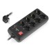 Мережевий подовжувач REAL-EL RS-PROTECT 805 5m, black (EL122300043)
