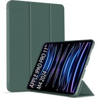 Чохол до планшета BeCover Tri Fold Soft TPU Silicone Apple iPad Pro 11" M4 2024 Dark Green (711746)