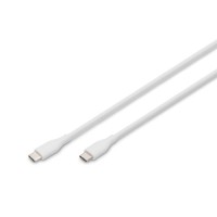 Дата кабель USB-C to USB-C 1.0m USB 2.0 60W silicone white Digitus (AK-300341-010-W)