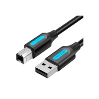Кабель для принтера USB 2.0 AM/BM 3.0m 480Mbps PVC black VENTION (COQBI)