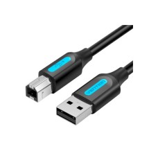 Кабель для принтера USB 2.0 AM/BM 3.0m 480Mbps PVC black VENTION (COQBI)