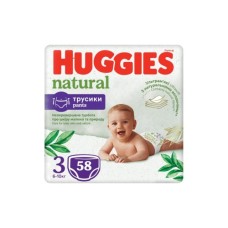 Підгузки Huggies Natural Pants Mega 3 (6-10 кг) 58 шт (5029053549552)