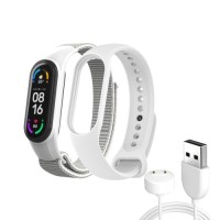 Ремінець до фітнес браслета Armorstandart комплект 3шт Xiaomi Mi Band 7/6/5 New Style White (ARM77041)
