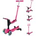 Самокат Globber Go Up Sporty 360 колеса з підсвіткою Фуксія (456-610)
