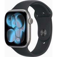 Смарт-годинник Apple Watch Series 11 GPS + Cellular 46mm Space Grey Aluminium Case with Black Sport Band - M/L (MFCA4RK/A)