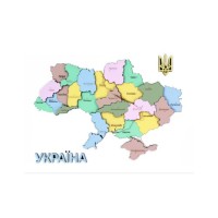 Набір для творчості Rosa Talent Мапа України 3D пастельні кольори 24.5х18.5 см (4823098532552)