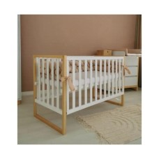 Ліжечко Angelo Люкс-12 біло-буковий (12017)