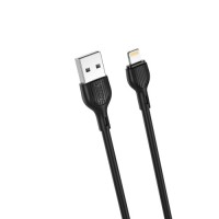 Дата кабель USB 2.0 AM to Lightning 2.0m 2.1A black XO (NB200-L2-BK)