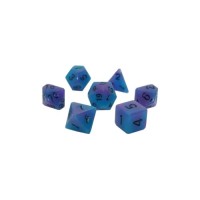 Набір кубиків для настільних ігор Games 7 Days Double Color Glow in the dark 7 Dice Set - Blue-Purple (g7dglowdc05)