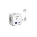 Зарядний пристрій Essager 3xUSB + 1xUSB-C 7-in-1 white (ECTAC-MFB02-Z)