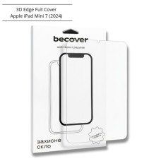 Скло захисне BeCover 3D Edge Full Cover Apple iPad Mini 7 2024 (714772)