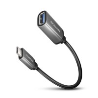 Перехідник OTG USB 3.0 AF to USB-C 0.2m gray AXAGON (RUCM-AFAC)