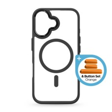 Чохол до мобільного телефона Armorstandart Unit MagCase Apple iPhone 17 Black + Orange Button Set (ARM90579)