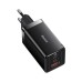 Зарядний пристрій Baseus 2xUSB-C 65W + 1xUSB GaN + cable USB-C to USB-C 100W 1.0m black (CCGP120201)